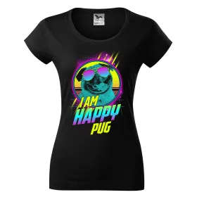 Dámské tričko I am happy pug