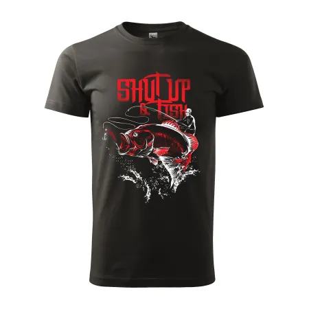Pánské tričko pro rybáře tričko Shut up and fish