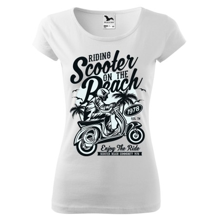 Dámské tričko Scooter beach