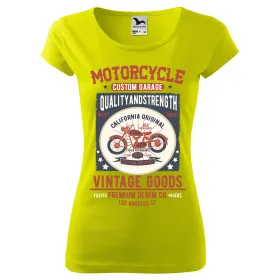 Dámské tričko Motorcycle custom garage