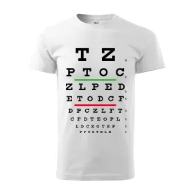 Pánské tričko Snellenova tabule