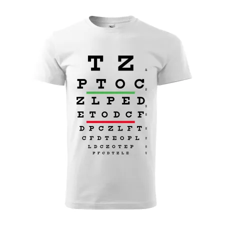 Pánské tričko Snellenova tabule