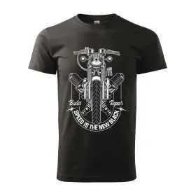 Pánské motorkářské tričko Speed is the new black 2