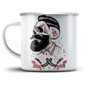 Plechový hrnek Barber deep cuts