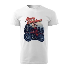 Pánské Vánoční motorkářské tričko Santa rider