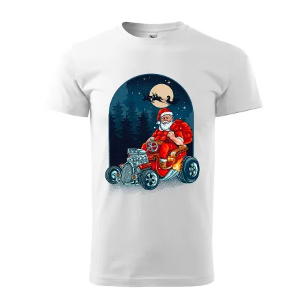 Pánské Vánoční tričko Hot Rod Santa
