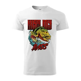 Pánské tričko pro rybáře Kiss my bass