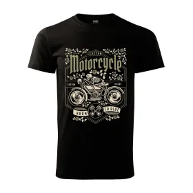Pánské motorkářské tričko Skull motorcycle