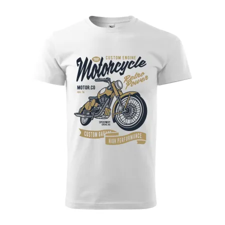 Pánské motorkářské tričko Retro power motorcycle