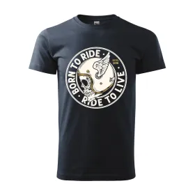 Pánské motorkářské tričko Skull helmet