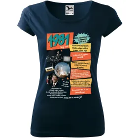 Dámské tričko k narozeninám 1981