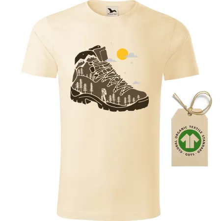 Pánské tričko Adventure boot - GOTS