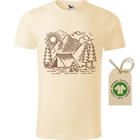 Pánské tričko Camping - GOTS