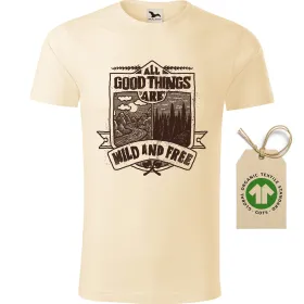 Pánské tričko Good, wild, free 3 - GOTS