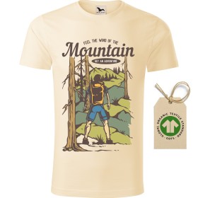 Pánské tričko Mountain backpacker - GOTS