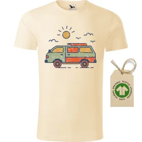Pánské tričko Retro travel van - GOTS