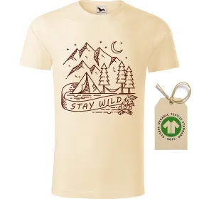 Pánské tričko Stay wild - GOTS