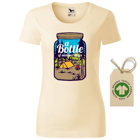 Dámské tričko A bottle of happiness - GOTS