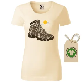 Dámské tričko Adventure boot - GOTS
