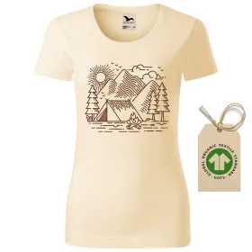 Dámské tričko Camping - GOTS
