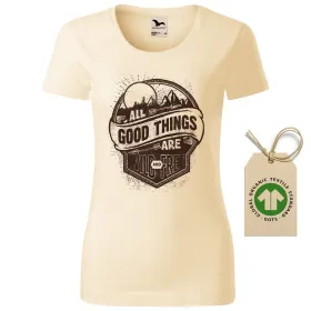 Dámské tričko Good, wild, free - GOTS