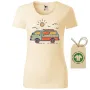 Dámské tričko Retro travel van - GOTS