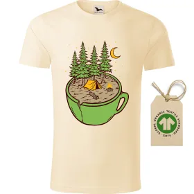 Pánské tričko Camping and cup - GOTS