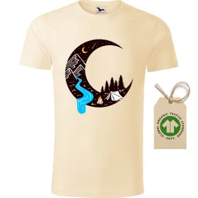 Pánské tričko Camping at night - GOTS