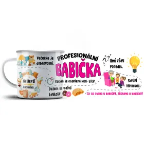 Plechový hrnek Profesionální babička