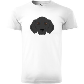 Pánské tričko Hladkosrstý retrívr - Flat (černý)