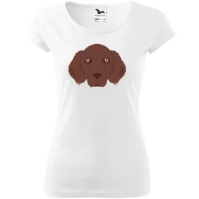 Dámské tričko Hladkosrstý retrívr - Flat (hnědý)