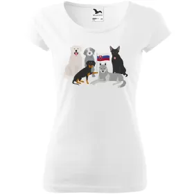 Dámské tričko Psí plemena - Slovensko