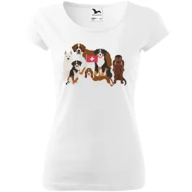 Dámské tričko Psí plemena - Švýcarsko
