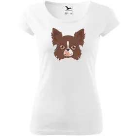 Dámské tričko Čivava dlouhosrstá 1