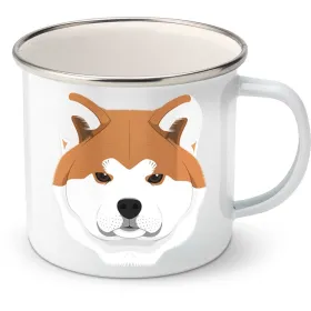 Plechový hrnek Akita Inu