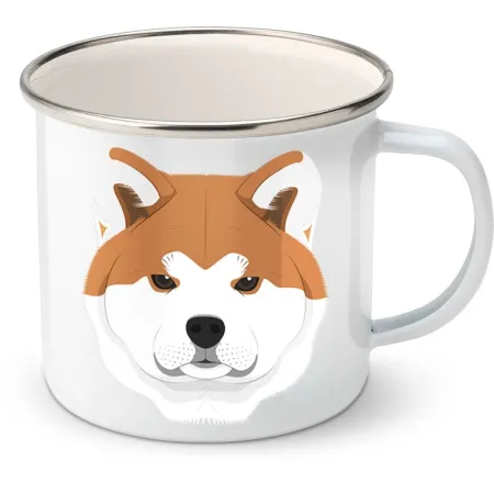 Plechový hrnek Akita Inu