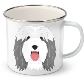 Plechový hrnek Bearded kolie