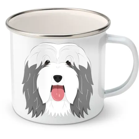 Plechový hrnek Bearded kolie