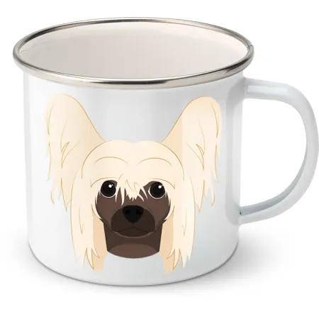 Plechový hrnek Čínský chocholatý pes