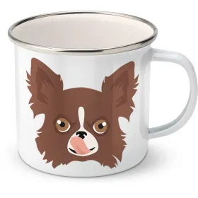 Plechový hrnek Čivava dlouhosrstá 1