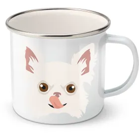 Plechový hrnek Čivava dlouhosrstá 3