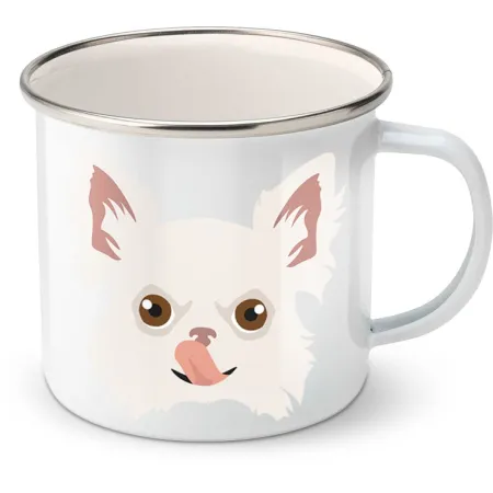 Plechový hrnek Čivava dlouhosrstá 3