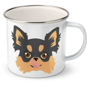 Plechový hrnek Čivava dlouhosrstá 6