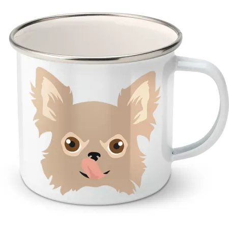 Plechový hrnek Čivava dlouhosrstá 7