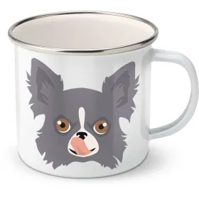 Plechový hrnek Čivava dlouhosrstá 8