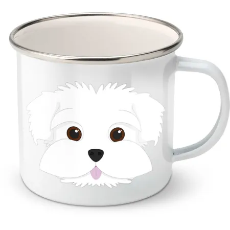 Plechový hrnek Maltézský psík