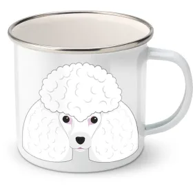 Plechový hrnek Pudl (bílý)