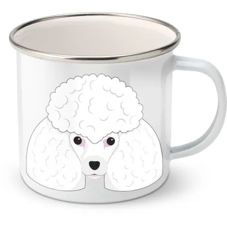 Plechový hrnek Pudl (bílý)