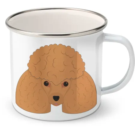 Plechový hrnek Pudl (hnědý)