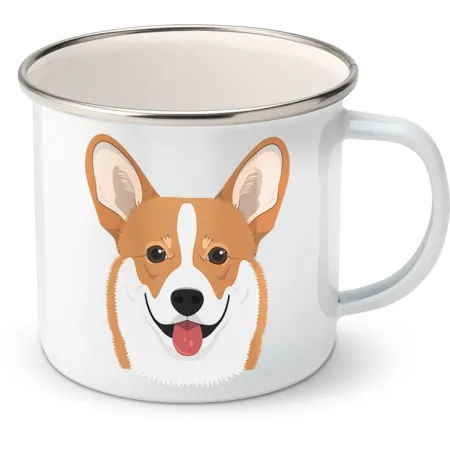 Plechový hrnek Welsh Corgi Pembroke